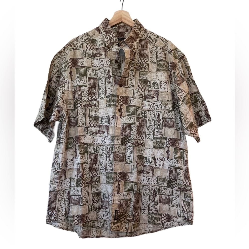 Vintage wool blend fish shirt